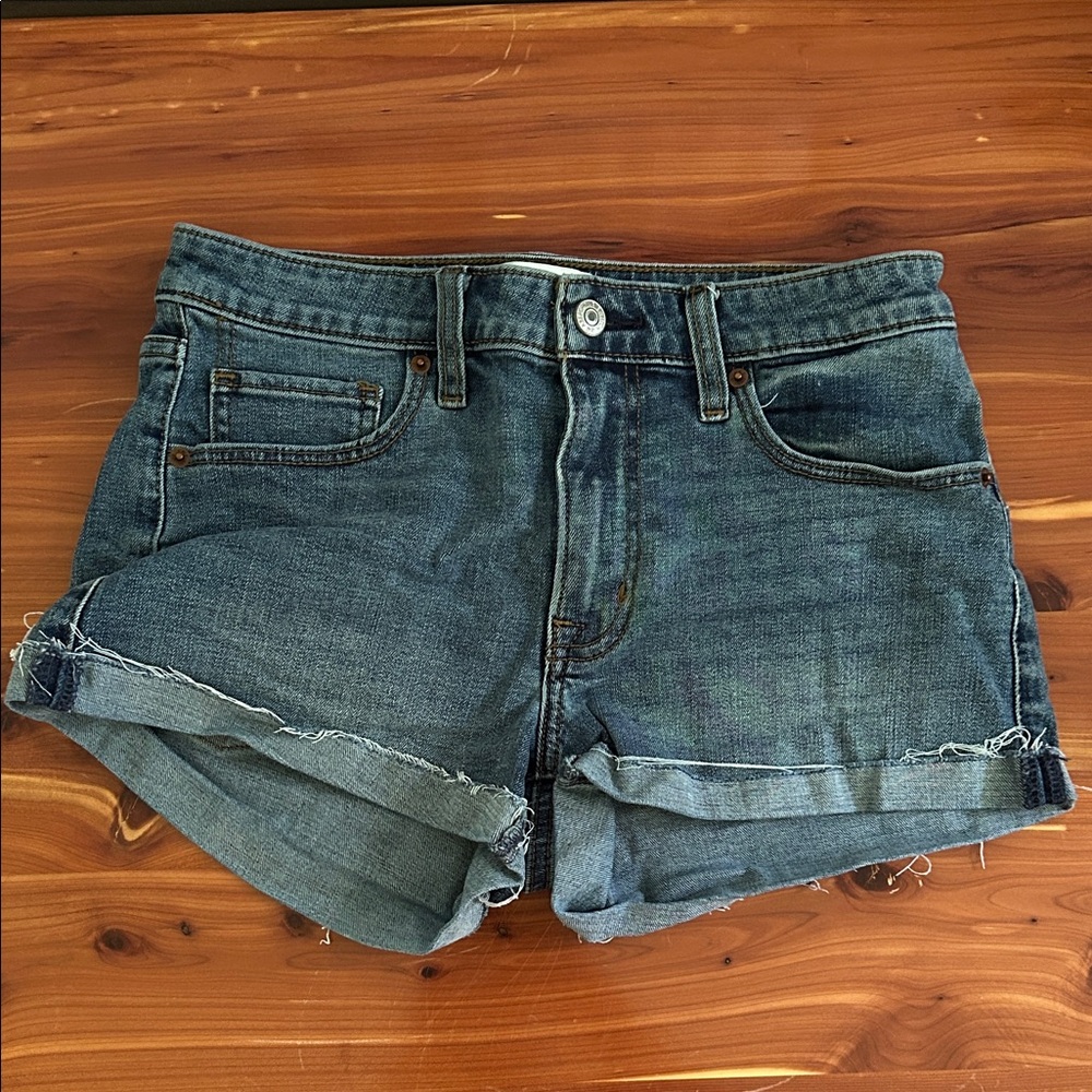 Abercrombie & Fitch Dark Blue Denim Shorts